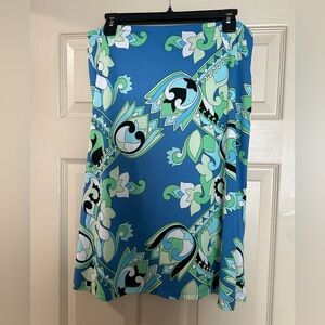 Blue and Green Patterned skirt